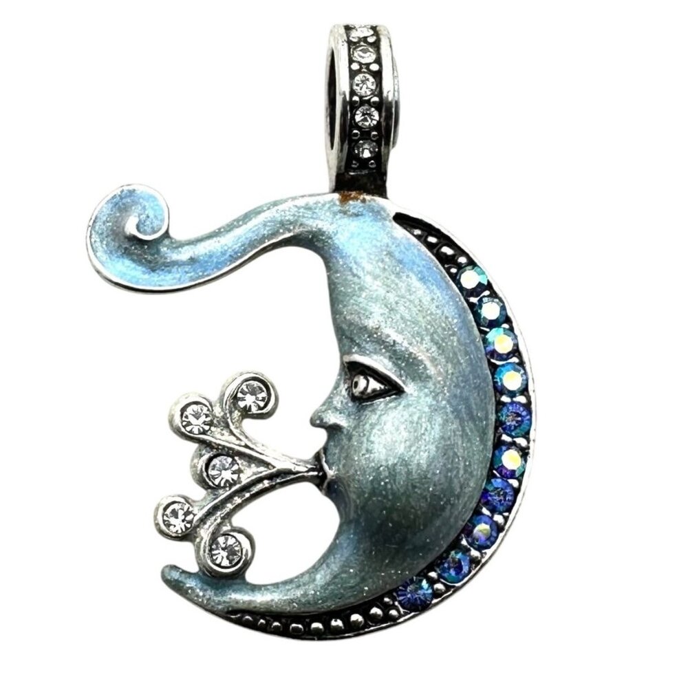Kirks Folly Womens Crystal Magnetic Enhancer Pendant BLUE Moon Stars